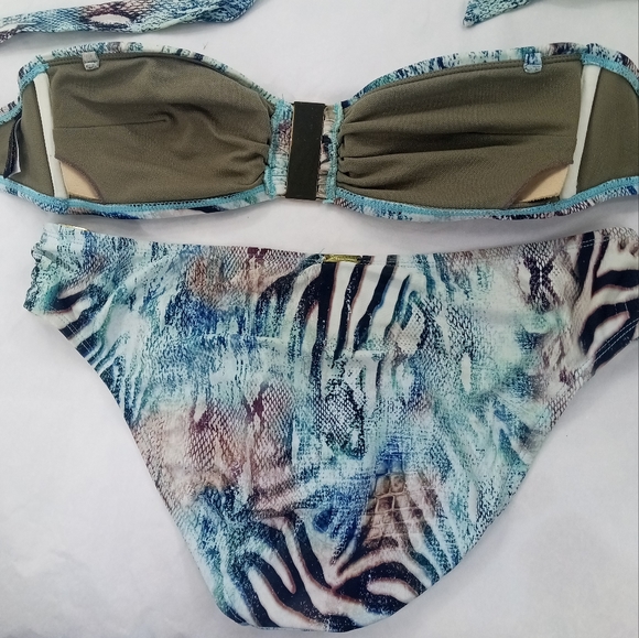 Paula Hermanny by Vixx bikini Snake Print Aqua Jewelled - Picture 8 of 9